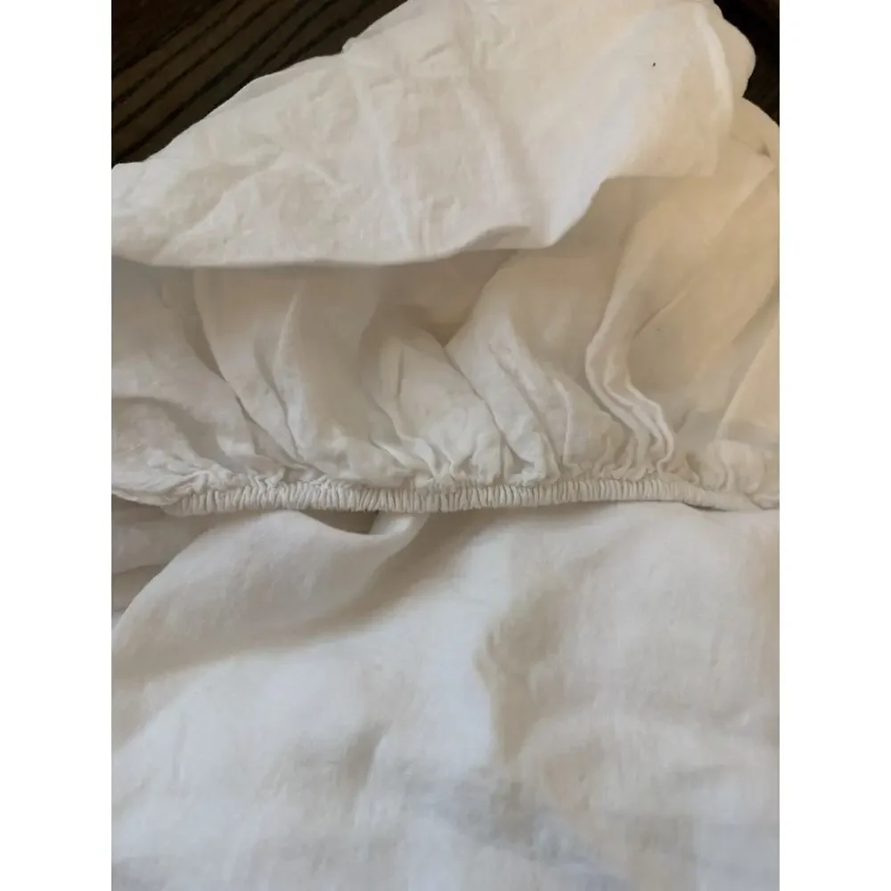 Parachute Linen King 4 Piece Sheet Set White $399 NEW